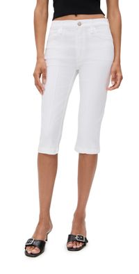 rag & bone Flexi Kit Mid-Rise Capri Shorts White 25