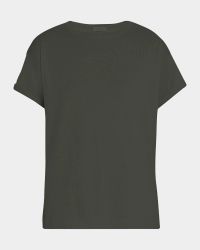 Cashmere-Blend Knit Lurex T-Shirt