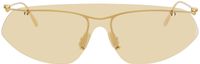 Bottega Veneta Gold Knot Shield Sunglasses