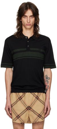 Wales Bonner Polo Dawn noir et vert