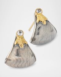 Kyma Fan Earrings with White Sapphires