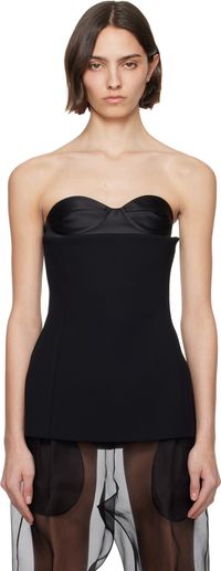 KHAITE Black Ayla Top