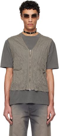 OUR LEGACY Taupe Crush Vest
