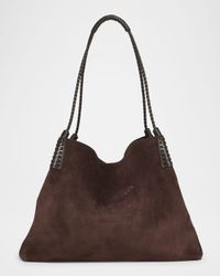 Libra Medium Suede Shopper Tote Bag