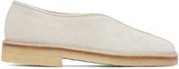 LEMAIRE Chaussures à enfiler blanc cassé à passepoils