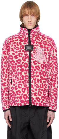 Moncler Genius Pull molletonné blanc et rose à glissière - 1 Moncler JW Anderson
