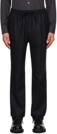De Bonne Facture Navy Drawstring Trousers