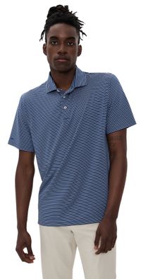 RLX Ralph Lauren Striped Featherweight Airflow Jersey Polo Old Royal Multi M