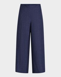 Columbus Mid-Rise Cropped Wide-Leg Pants
