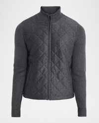 Men's Quilted Full-Zip Sweater