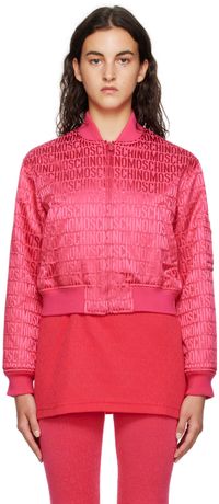Moschino Pink Zip Bomber Jacket