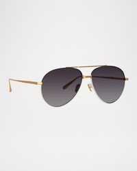 Marcelo 18K Gold-Plated Titanium Aviator Sunglasses