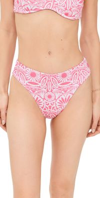 Peixoto Stella High Waist Bikini Bottoms Tierra Linda Coral XL