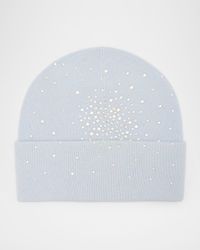 Crystal Embroidered Cashmere Beanie