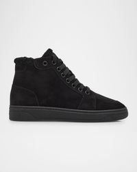Men's GZ 94 Scarpa Suede Shearling-Lined Zip-Up Sneakers