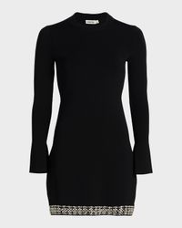 Farley Embellished Knit Mini Dress