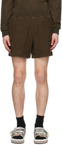 RANRA Khaki Mock-Fly Shorts