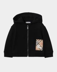 Boy's Clyde EKD Label Zip Hoodie, Size 12M-2