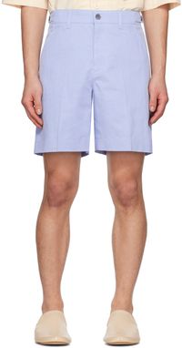 Solid Homme Blue Four-Pocket Shorts