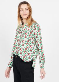Soi Paris - Chemisier col classique imprimé - Taille 42 - Blanc