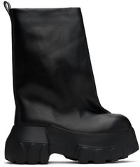 Rick Owens Black Porterville Flared Mega Tractor Boots