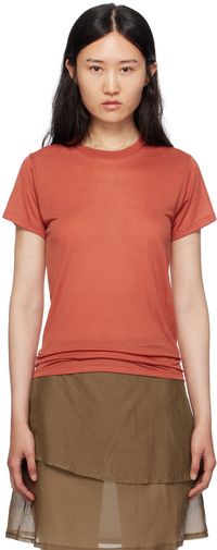 Baserange Red Semi-Sheer T-Shirt