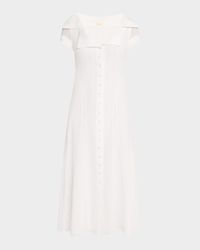 Jeanie Textured Voile Midi Dress