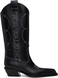 Off-White Bottes hautes Texan noires