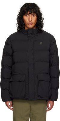 Fred Perry Black Padded Pocket Detail Jacket