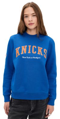 New York or Nowhere Knicks Alumni Crewneck Sweatshirt Royal Blue Garment Dye L
