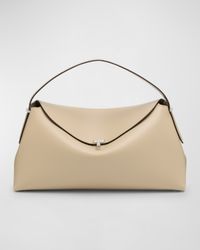 T-Lock Leather Top-Handle Bag