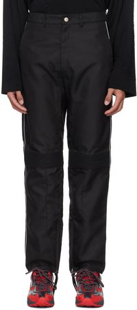 KANGHYUK Black Lock Stitched Trousers