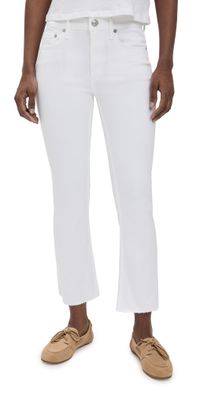 rag & bone Flexi Peyton Mid Rise Ankle Bootcut Jeans Optic White 27