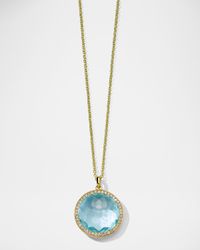 Medium Pendant Necklace in 18K Gold with Diamonds