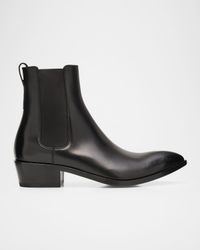 Men's Burnished Leather Chelsea Boots