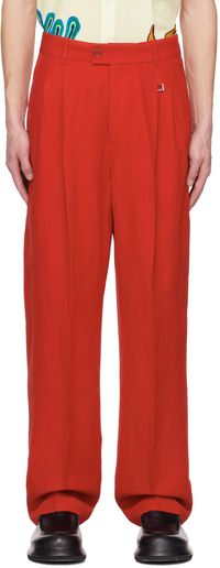 JACQUEMUS Red Le Raphia 'Le Pantalon Madeiro' Trousers