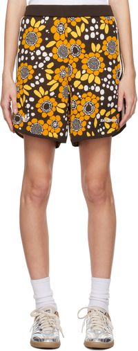 Wales Bonner Short multicolore en tricot à motif fleuri édition adidas Originals