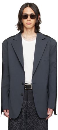 LU'U DAN Gray Oversized Blazer