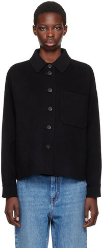 Weekend Max Mara Blouson court noir en laine