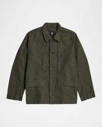 Men's Cotton Slim Fit Four-Pocket Overshirt