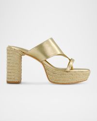 Tera Metallic Espadrille Slide Sandals