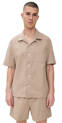 Howlin' Seersucker Cocktail Shirt Biscuit S