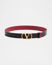 VLogo Signature Reversible Leather Belt, 30mm
