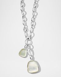 Rock Candy Sterling Silver Keystone Pendant Chain Necklace