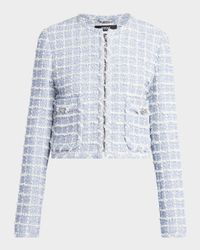 Boucle Windowpane Tweed Jacket