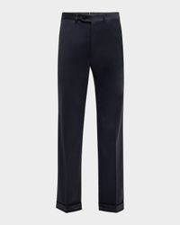 Men's Tigulli Solid Wool Trousers