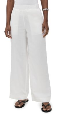 ALIGNE Alara Linen Trousers White 10