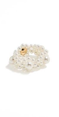 Simone Rocha Daisy Chain Ring Pearl One Size