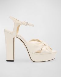 Heloise Leather Ankle-Strap Platform Sandals