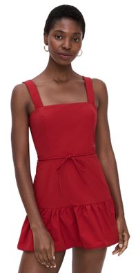 Amanda Uprichard Danner Skort Romper Carnelian S